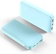HYH Power Bank Large Capacity 20000 mAh, Black Portable Battery Fast Charge, Portable Battery for iPhone Android Phones (Blue)