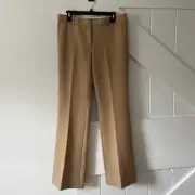 Ann Taylor The Madison Flare In Devin Fit Pants Trousers 8 Brown Business Casual