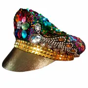 Rainbow Sequin Festival Pride Hat - Adult One size