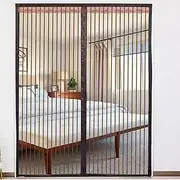 Beaded Door Curtain, Thermal Insulated Door Curtain Doorway Hanging Beads Wall Panel Fringe Room Divider Blind for Coffee House (Color : Brown, Size : 120x210cm)