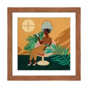 Framed iCanvas Salon No. 3 By Domonique Brown 16" x 16"
