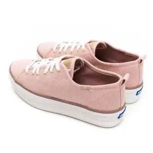 【Keds】TRIPLE UP 小心機金屬滾邊厚底鞋-粉(9213W133354)