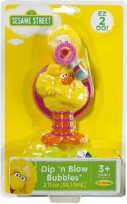 Little Kids Sesame Street Dip and Blow Bubbles Big Bird Toy 2014 RARE