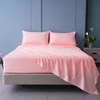 Season 4 Piece Bed Sheet Set QueenBlush Pink 1 Flat Sheet1 Fitted Sheet 2 Pillow