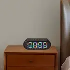 Digital Alarm Clock 3 Level Adjustable Brightness Color Changing Night Light
