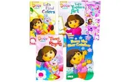 Nickelodeon Dora the Explorer Board Books for Kids Toddlers Bundle with 4 Dora Board Books Plus Stickers Dora Board Books
