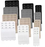 Bra Extenders - 12 Bra Extension - 10*3.2cm/10*5.7cm/10*7.7 cm - Black, White, Off-White and Gray - Bra Extender - Bra Accessories - Polyest black/...