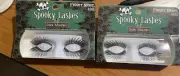Lot of 2 Fright Night Spooky Lashes Dark Maiden False Eyelashes & Adhesive NEW