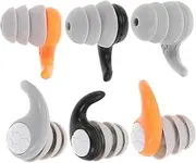 COOLHIYA Concert Earplugs 3 Pairs Anti-noise Snore Reduction Study Travel Swimming Music Sleep Airplane Comfortable Silicone