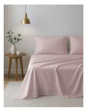 [Royal Comfort] Opulence Washed Microfibre Sheet Set in Blush