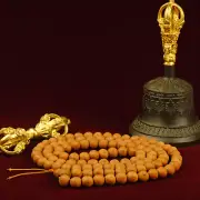 Mala Bodhi Seeds Buddhist Prayer Necklace Light 13 Mm Protector Knot Yellow 108
