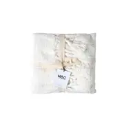 Maine & Crawford Neo 170x130cm Cotton Throw Sofa Blanket w/ Giant Tassels Cream