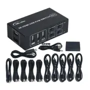 4K HDMI Switch KVM 4 Port Switcher USB KVM Display Support PiKVM and BLIKVM