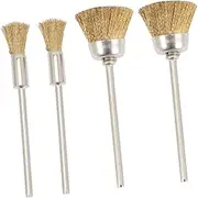 HAPINARY 4pcs Nail Drill Bit Cleaning Brush Nail Drill Machine Manicure Accessories Wire Brush