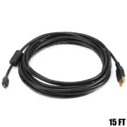 15FT USB 2.0 A Male to USB Micro B Smartphone Charging Cable PC Laptop Notebook