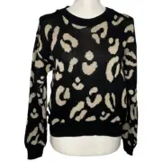 Boohoo Leopard Print Knit Pull Over Sweater Size Medium NWT