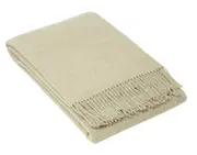 Oxford Merino Wool Blend Throw Rug - Stone