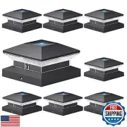 LETMY Solar Post Cap Lights Outdoor, 8 Pack 40 LEDs 30 Lumens Fence Post Sola
