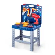 VEVOR Kids Workbench 56 pcs Tool Bench with Realistic Tools and Electric Drill