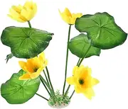BESPORTBLE Artificial Fish Tank Plants Goldfish Tank Decorations Fish Aquarium Decor Plastic Yellow Decorations