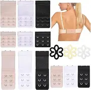 [Vekol] Bra Extenders 15 Pieces Bra Extender 3 Hook/2 Hook Comfortable Bra Strap Extender Women's Elastic Bra Extension with Bra Strap Clips for all Common Bra Models