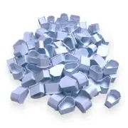 Coffin Shaped Tattoo Ink Cups Caps Medium #13 100pcs Plastic Disposable (WHITE)