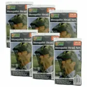 6PCS Mosquito Head Net Fly Bee Bug Hat Mozzie Protector Insect Mesh Outdoor NEW