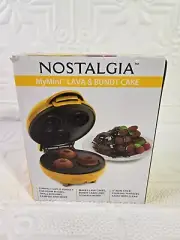 Nostalgia My Mini Lava Donut Muffin Cake Maker 5" Non-Stick Cooking NEW