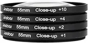 xinyee 55mm Macro Close-Up Filter Set +1 +2 +4 +10 with Pouch for Nikon Sigma Alpha A200 A450 A300 DSLRs