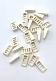 Lego 25 New White Sloped Pieces 18 2 x 1 x 2/3 with 4 Slots