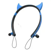 在飛比找Yahoo!奇摩拍賣優惠-CYKE ZW29B卡通惡魔角造型立體聲 頭戴式磁鐵藍芽耳機