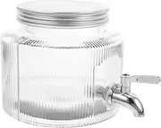 FUNOMOCYA Glass Water Jar Tap Refrigerator Drink Dispenser for Iced Tea Water Jar Tap Home Party Use Drink Dispenser Fridge