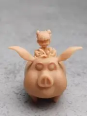 Diorama Scene Props Resin 1/64 Unpaint Nezha Ride Flying Pig Mini Figure Toys