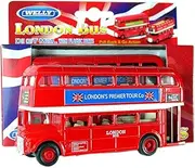 London Double Decker Red Bus Model (Pull Back & Go Action) Made of Die Cast Metal and Plastic Parts