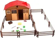 FAVOMOTO 1 Set Farm Scene Playset Childrens Toys Children’s Toys Farm Scene Toy Farm Playset Farm Model Toy DIY Farm Playset Farm Scene Model