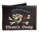 Pirates Booty Skull & Crossbone Printed Wallet Handcrafted Bi-Fold Vegan Leather