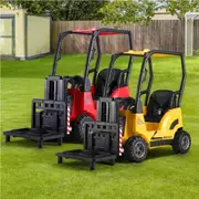 12V Kids Rigo Electric Ride On Car Forklift Loader Toys Cars Remote Red Red