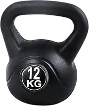 Everfit Kettlebell, 2/4/6/8/12/16kg Kettlebells Weights Strength Training Kettle Bell Workout Exercise Fitness Equipment for Home Gym, with Anti-slip Carry Handle and Stable Base Black