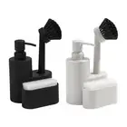 Soap Dispenser with Brush and Sponge Liquid Pump Dispenser Container Practical