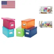 Plastic CD Boxes Set of 5 Assorted Colors