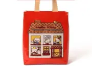 HELLO KITTY x BEAMS COUTURE Bag Red can Badge Size 29.8×23.6×12.7cm 2405M*