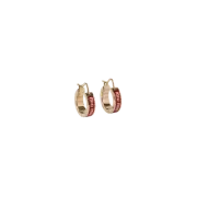 (W) Miu Miu Enameled Metal Earrings Red