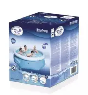Bestway Blue 8' x 26" Fast Set Swimming Pool Indoor or Outdoor Fits 6 - 8 Kids