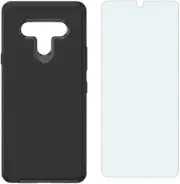 Verizon Rugged Case for LG Stylo 6 and Blue Light Screen Protector - Black/Clear