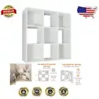Stylish 9-Cube Storage Shelf Organizer in White - Durable & Stain-Resistant