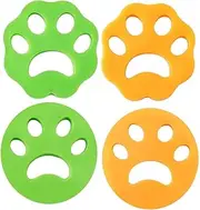 4 Pieces Pet Hair Remover Washing Machine, Reusable Hair Catcher Hair Remover Pet Hair, Silicone Hair Catcher Removes Fur in Dryer and Washing Machine
