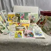 Vtg Lot Over 70 Greeting Cards Christmas Get Well Valentine Wedding Anniversary