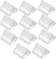 25pcs Menu Holder Photo Clip Rack Place Card Holders for Table Message Clips Game Card Clips Desktop Clips Card Holder Stand Table Cards Holder Game Card Holder Plastic Transparent