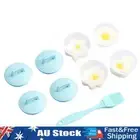 - 4pcs Kitchen Pancake Maker Plastic Egg Poacher Set with Brush Egg Cooker Boile