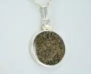 Eucrite HED Meteorite Pendant - Sterling Silver - TOP METEORITE Jewelry